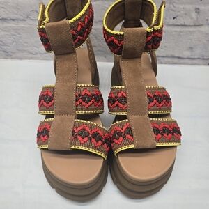 UGG Ashton Heritage Braid Sandal Chestnut Sandals Women’s Size 8.5